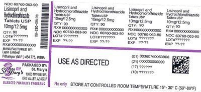 Lisinopril 60760 063 90